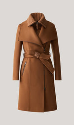 Mackage Nori 2-in-1 tailored wool coat with sash belt