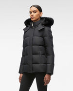 Moose knuckles Women Cloud 3Q in Black with Black Shearling