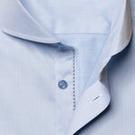 Eton Light Blue Micro Print Effect Signature Twill Slim-fit Shirt