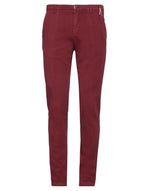 Masons Slim Fit Burgundy Cotton Pants