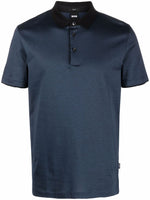 BOSS Pitton contrasting-collar polo shirt