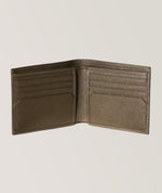 BOSS Grained-Leather Wallet With Polished Logo