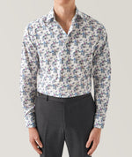 Eton Slim Fit Dress Shirt with Lively Floral Print