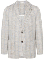 Circolo 4-way stretch Blue Checked Beige Blazer