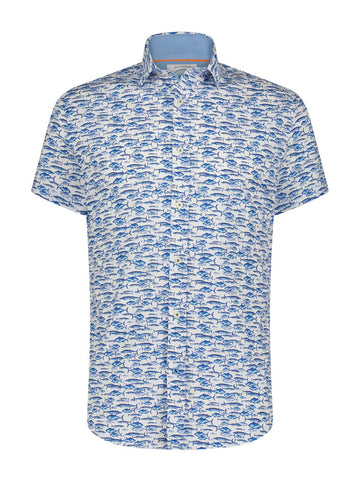 A Fish Named Fred Short Sleeve Shirt with Fishes Print