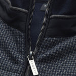 Bugatti Full Zip Quilted Two Tone Knit Jacket