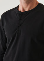 Patrick Assaraf Pima Cotton Stretch Henley T-Shirt