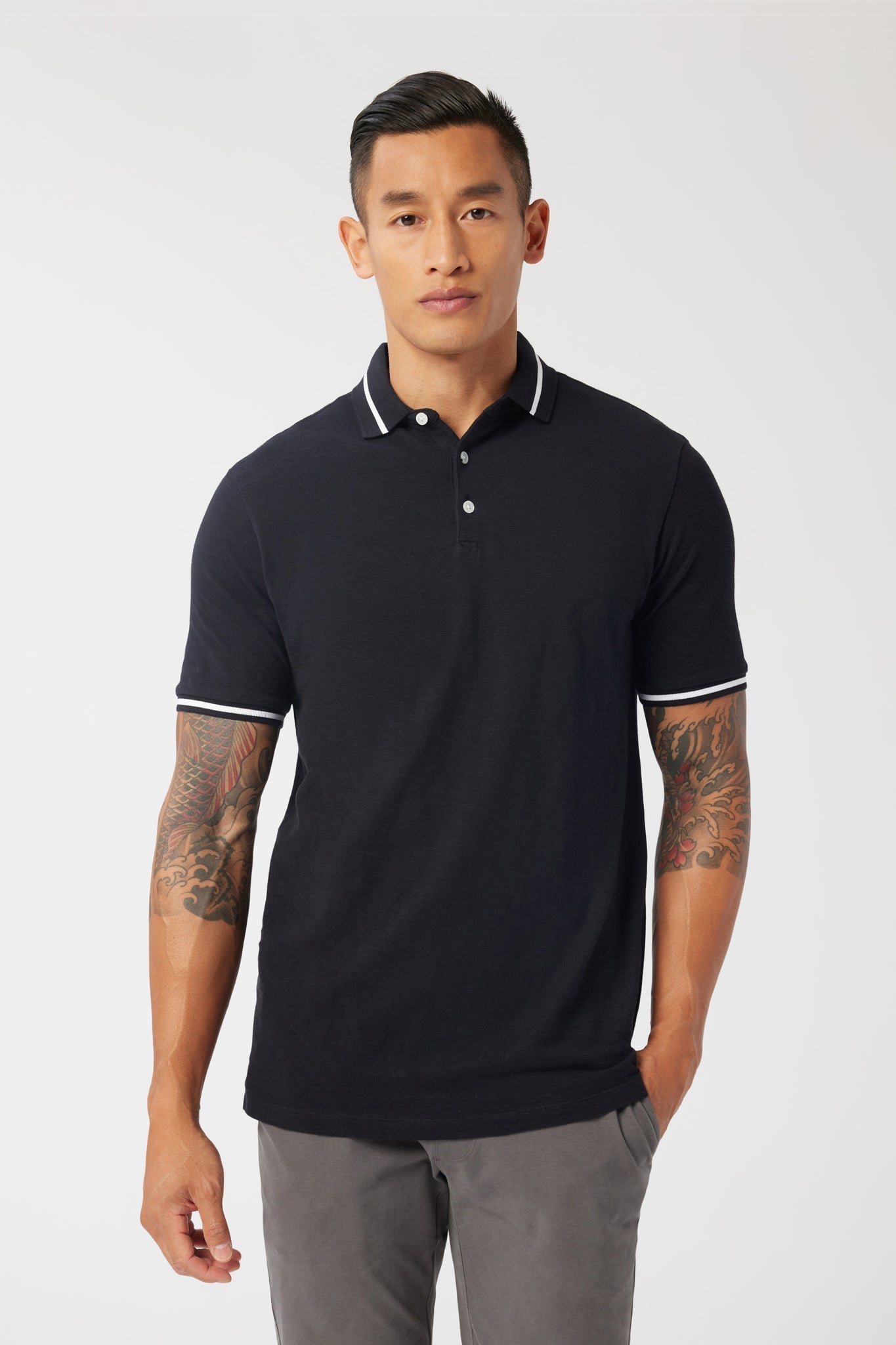 Good Man Brand Soft Slub Match Point Polo