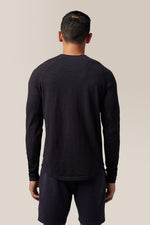 Good Man Brand Slim Henley Jersey- Black