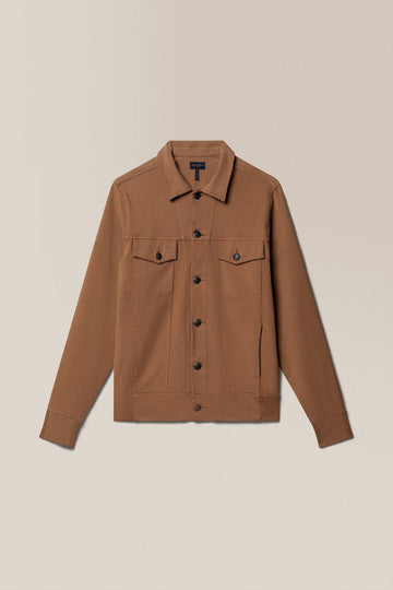Good Man Brand Flex Pro Jersey Jean Jacket- Brown Olive