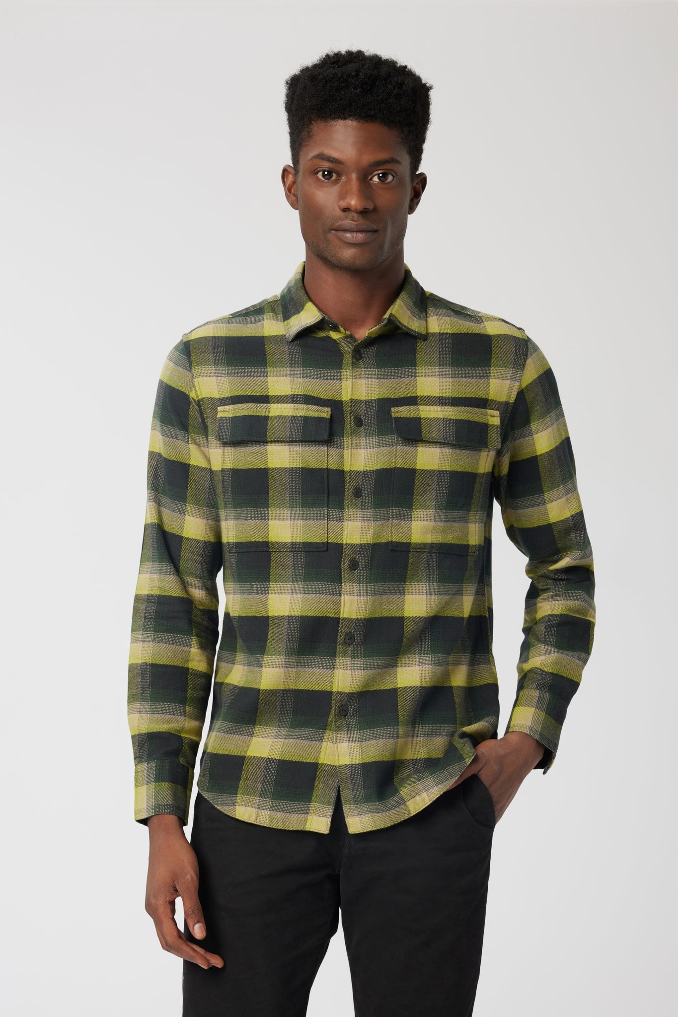 Good Man Brand Stadium Shirt Jacket in Brushed Fannel