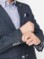 Blue Industry Men Fashion Check Blazer