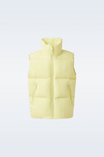 Mackage Kane Lime Lustrous Light Down Vest with Funnel Collar