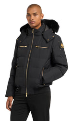 Moose Knuckles Cloud Bomber Gold Series Black with Black Shearling