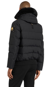 Moose Knuckles Cloud Bomber Gold Series Black with Black Shearling