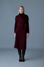 Mackage Womens Mai-CN Double-Face Wool Wrap Coat - Garnet