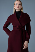 Mackage Womens Mai-CN Double-Face Wool Wrap Coat - Garnet