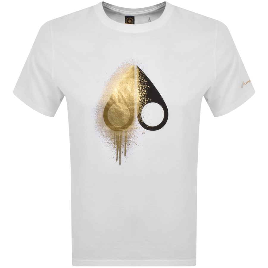 Moose Knuckles Mens Augstine Tee Gold in White