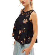 Free People Fun & Flirty Embroidered Top