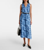 Max Mara Urlo Printed Linen Midi Dress