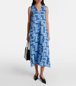 Max Mara Urlo Printed Linen Midi Dress