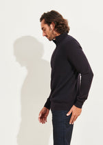 Patrick Assaraf 1/4 Zip Text Stitch Sweater