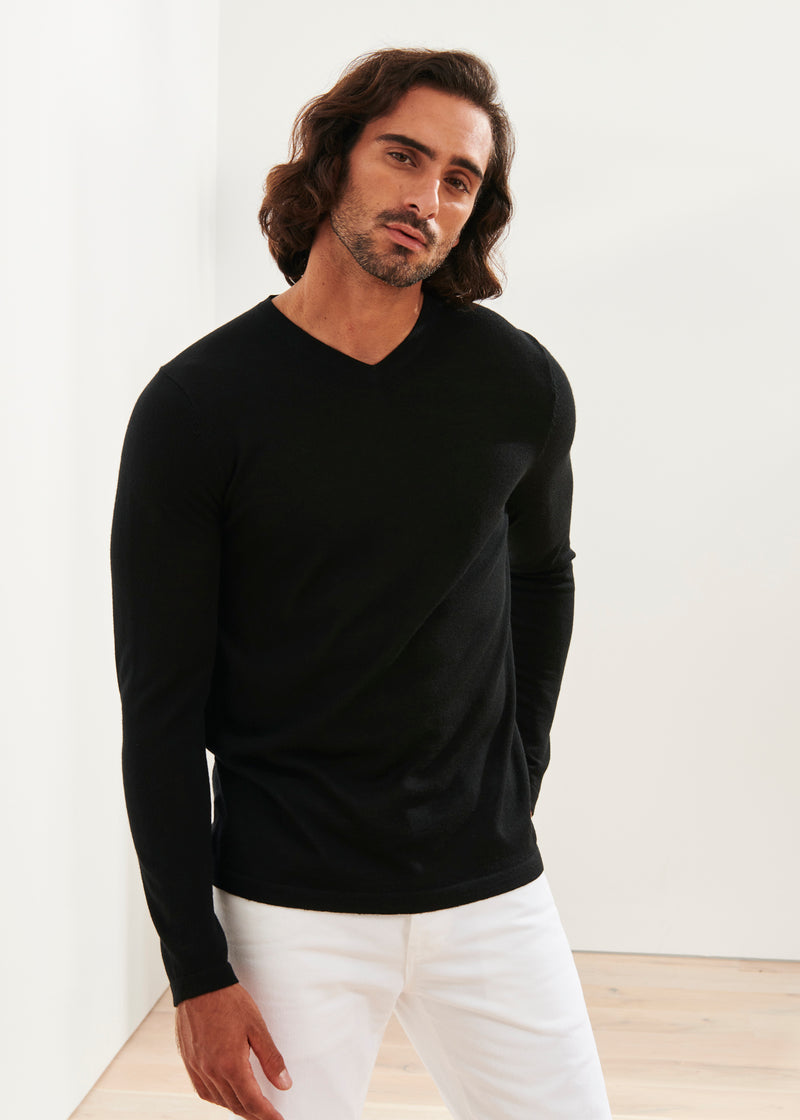 PATRICK ASSARAF EXTRA-FINE MERINO V-NECK