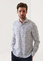 Patrick Assaraf Printed Linen Shirt