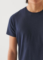 Patrick Assaraf Mini Print Crew Neck T-Shirt