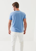 Patrick Assaraf Pima Cotton Stretch Pocket Tee