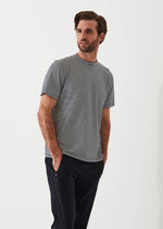 Patrick Assaraf Striped Pima Cotton Stretch T-Shirt