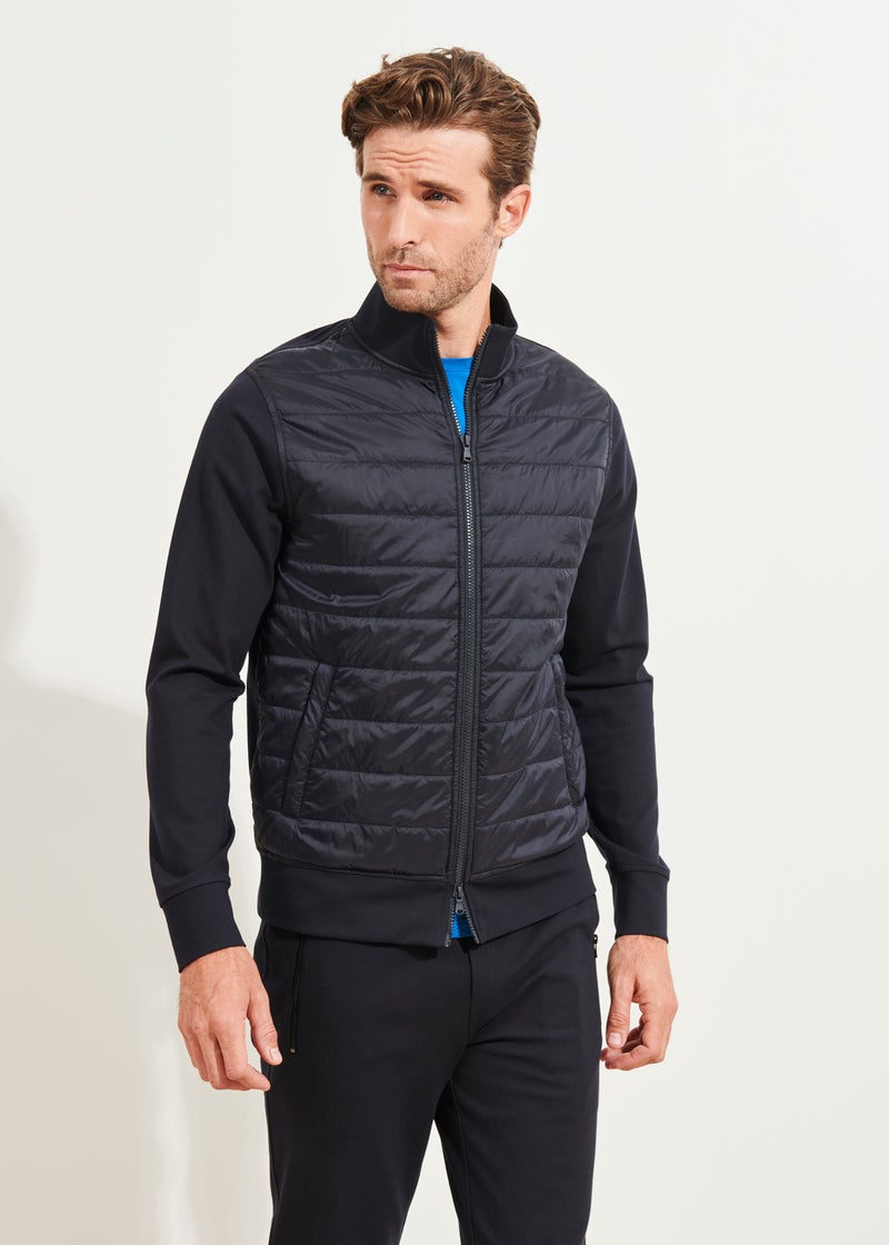 Patrick Assaraf Stretch Quilted Track Jacket