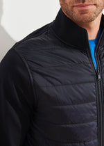 Patrick Assaraf Stretch Quilted Track Jacket