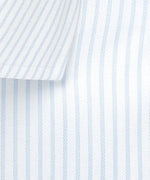 Profuomo Cutaway Light Blue Striped Travel Shirt