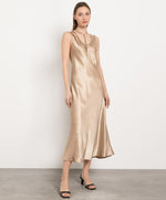 Max Mara 3Capua Flowing Fabric Dress in Gold