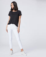 PAIGE Hoxton Crop in Crisp White