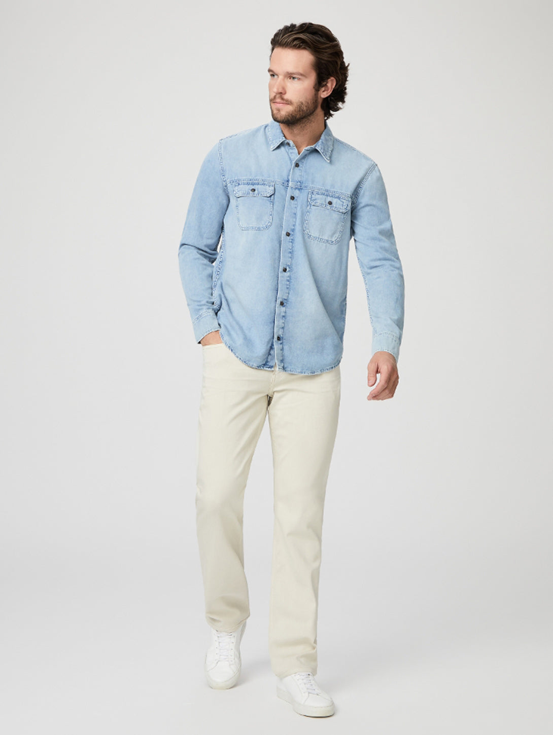 Paige Abraham Braylen Denim Chambray Shirt