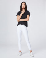 PAIGE Hoxton Crop in Crisp White