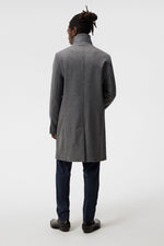 J. Lindeberg Holger Melton Mid Grey Melange Coat