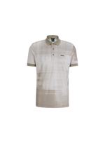 Boss Printed Mesh Polo Shirt With Logo Detail