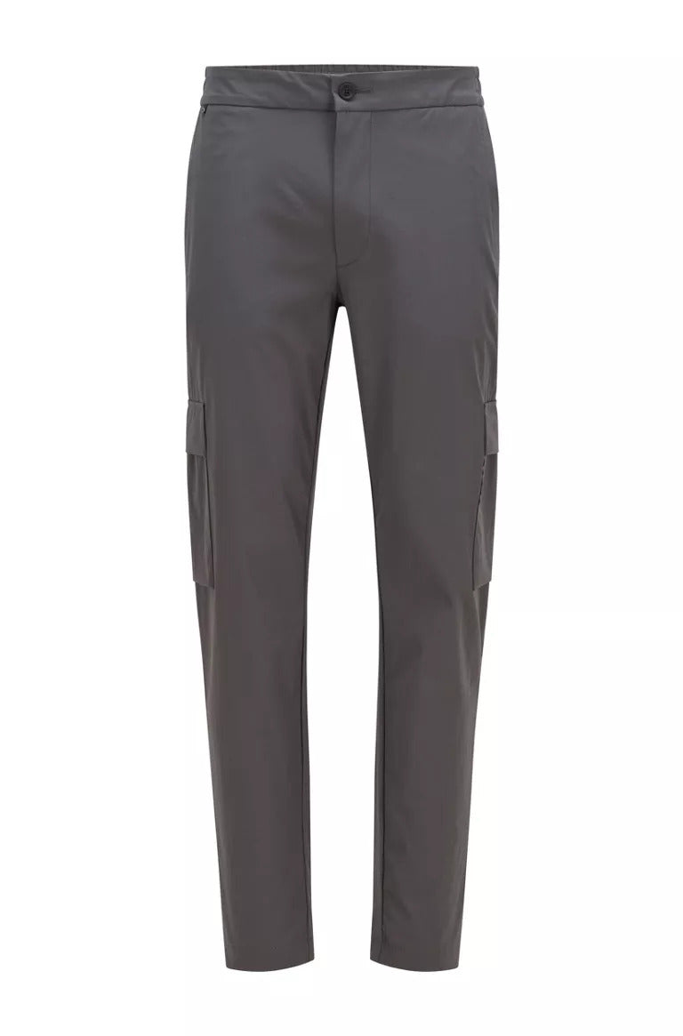 BOSS Slim-Fit Cargo Trousers in Performance-Stretch Poplin