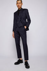 BOSS H-Genius formal trousers in virgin-wool serge