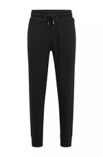 BOSS Lamont 92 organic-cotton tracksuit bottoms with rubber-print logo