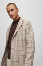 BOSS H-Hyde SLIM-FIT COAT WITH ZIP-UP INNER