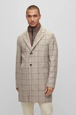 BOSS H-Hyde SLIM-FIT COAT WITH ZIP-UP INNER