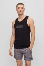 Boss Cotton Tank Top with Outline logo