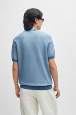 Boss SHORT-SLEEVED SWEATER WITH MICRO STRUCTURE