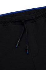 BOSS COTTON-BLEND TRACKSUIT BOTTOMS WITH SIDE-STRIPE TAPE