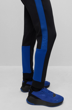 BOSS COTTON-BLEND TRACKSUIT BOTTOMS WITH SIDE-STRIPE TAPE