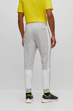 BOSS COTTON-BLEND TRACKSUIT BOTTOMS WITH SIDE-STRIPE TAPE